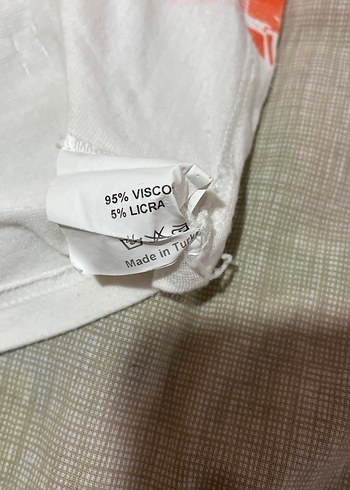 Beyaz viskon tshirt - Görsel 4