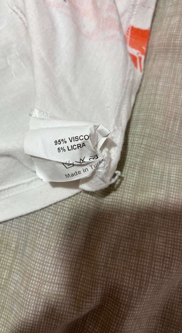 Beyaz viskon tshirt - Görsel 4