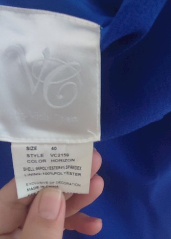 L-40 beden Oleg cassini saks elbise - Görsel 5