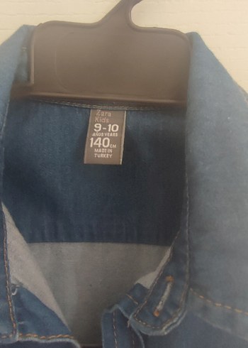 Zara kids 9-10 yaş ince kot gömlek - Görsel 5
