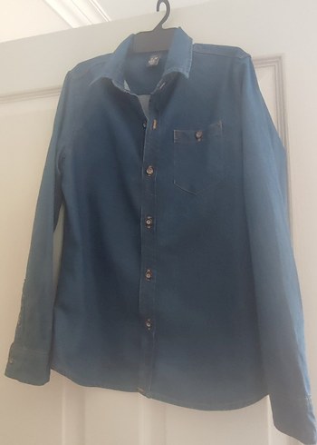 Zara kids 9-10 yaş ince kot gömlek - Görsel 4