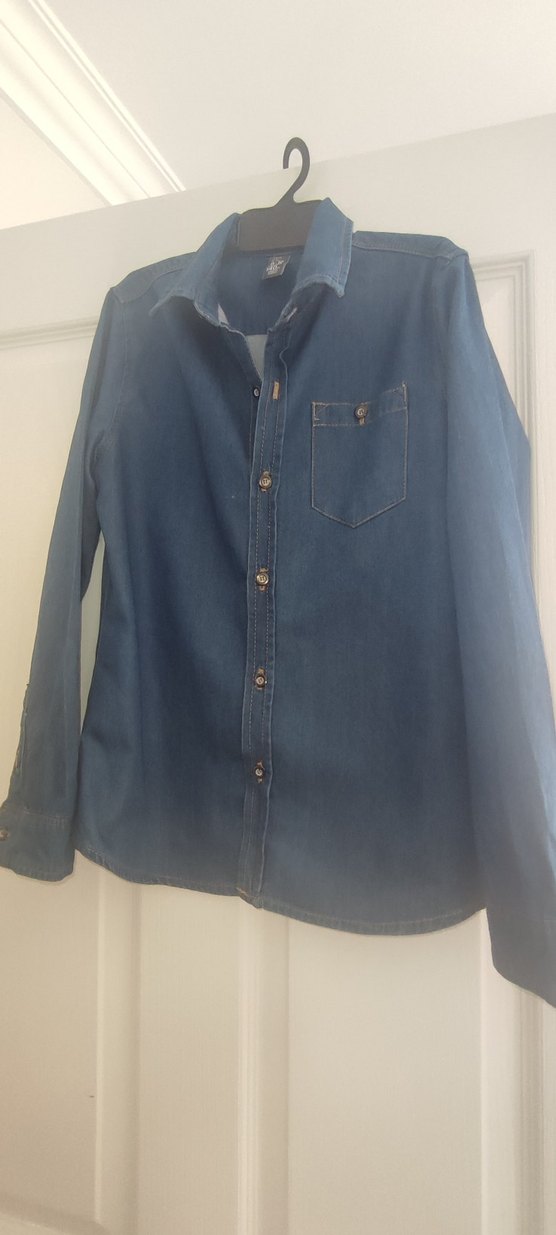 Zara kids 9-10 yaş ince kot gömlek - Görsel 2