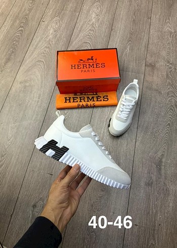 Hermes Beyaz Deri Sneaker