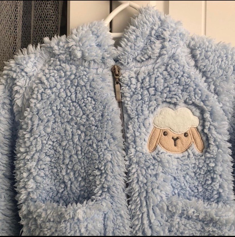 Mavi Erkek Çocuk Peluş Kaban - Görsel 2