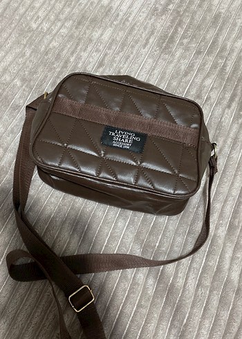 Kahverengi Deri Kemerli Kadın Çanta - Görsel 2