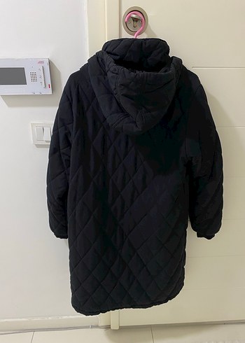 Siyah Kapitone Fermuarlı mont - Görsel 2