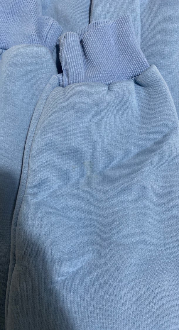 Düğmeli Kapüşonlu Mavi Kadın Sweatshirt - Görsel 5