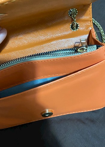 Zara Zincir Detaylı Kahverengi Deri Çanta - Görsel 4