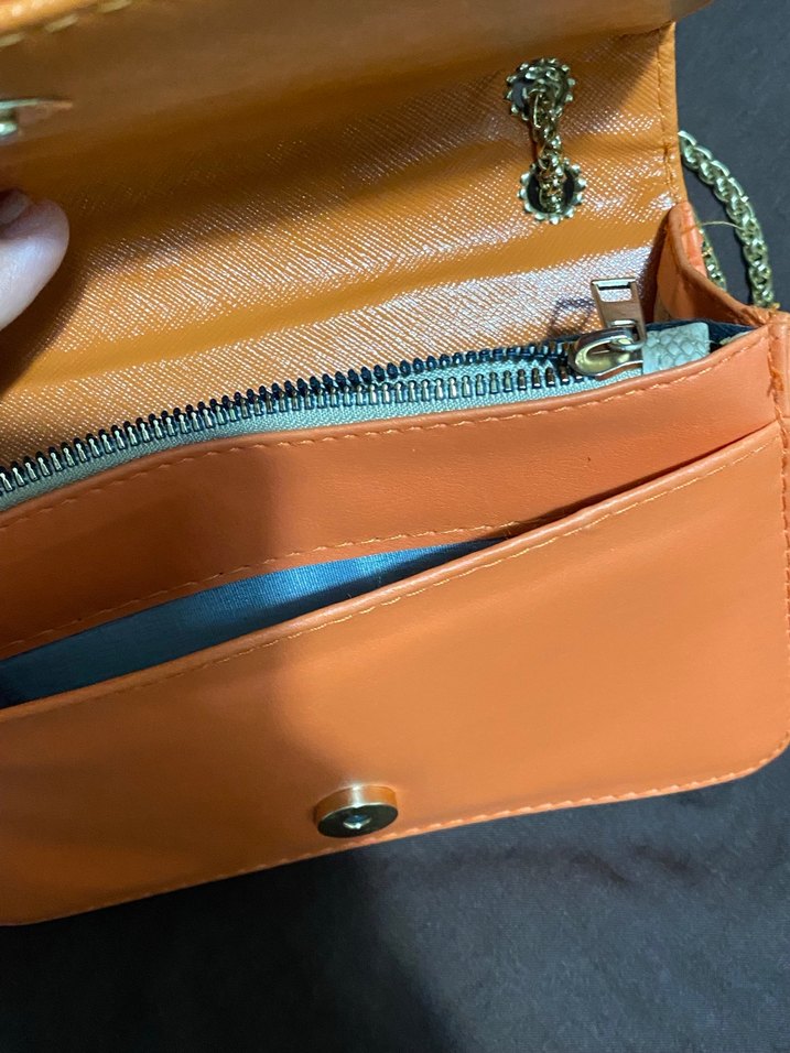 Zara Zincir Detaylı Kahverengi Deri Çanta - Görsel 4