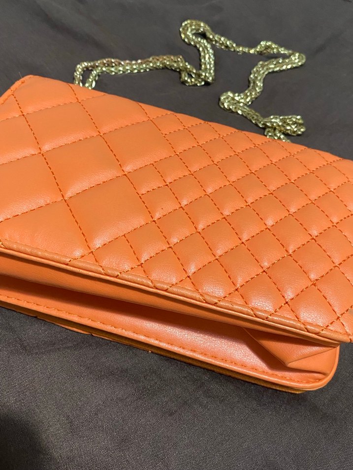 Zara Zincir Detaylı Kahverengi Deri Çanta - Görsel 2