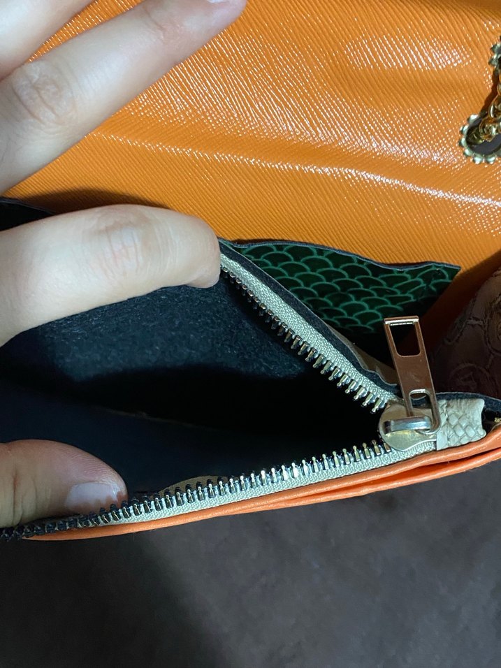 Zara Zincir Detaylı Kahverengi Deri Çanta - Görsel 5