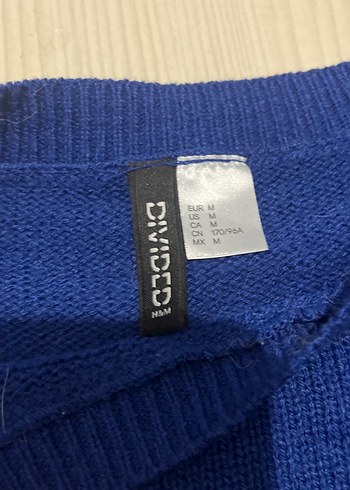 H&M Mavi Kadın Triko Uzun Kollu Kazak