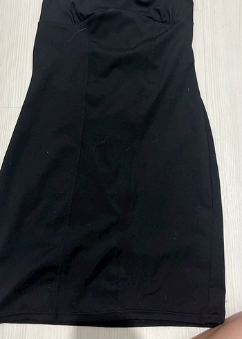 Siyah Straplez Midi Elbise