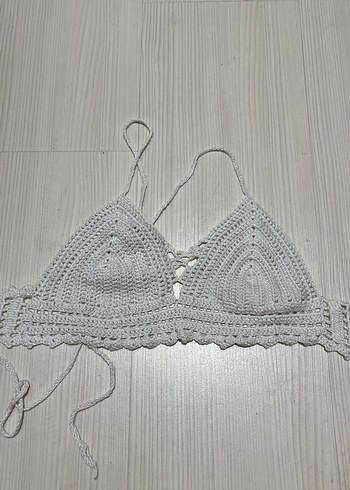 Beyaz Bohem Örgü Bralet