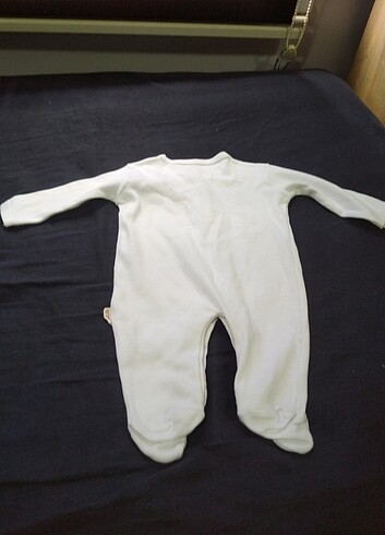 6 Ay Beden beyaz Renk Bebek Tulumu