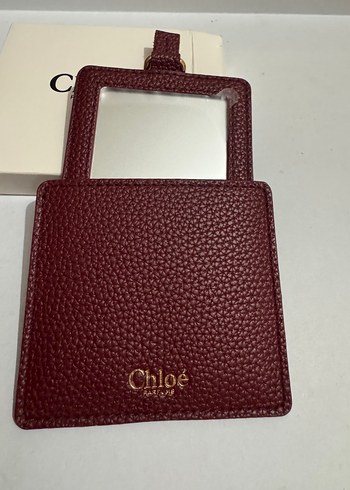 Chloé Chloe Bordo Deri Kartlik Olarakta Kullanima Uygun Canta Aynasi