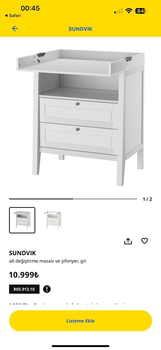 IKEA SUNDVIK ALT DEĞİŞTİRME ÜNİTESİ - Görsel 4
