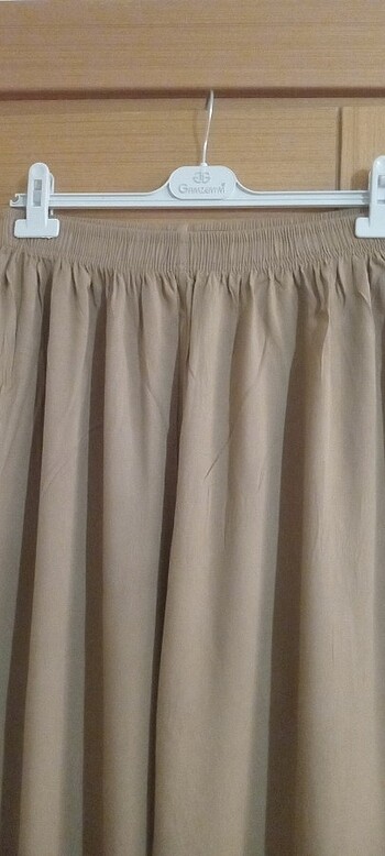 Diğer 48Beden Keten beli lastikli pantolon.