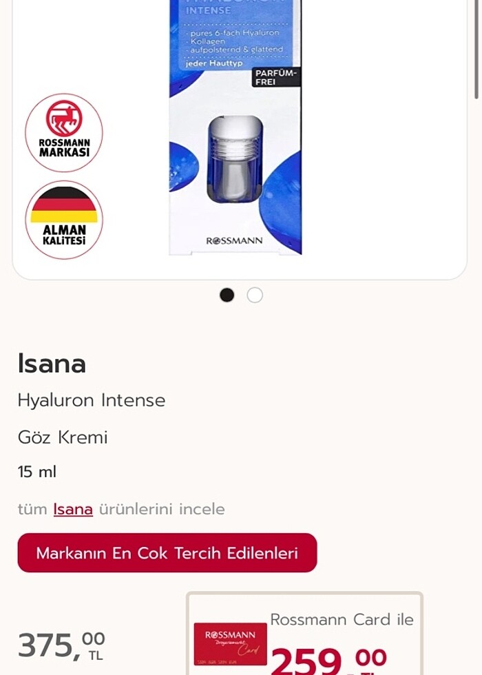 isana hyaluron göz altı kremi - Görsel 2