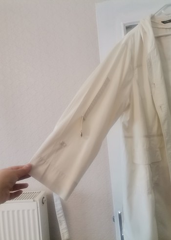 Düğmeli Beyaz Ceket...... - Görsel 3