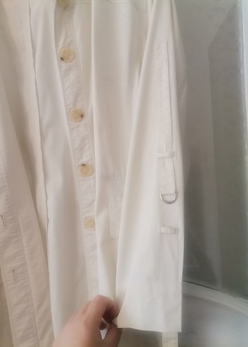 Düğmeli Beyaz Ceket...... - Görsel 6