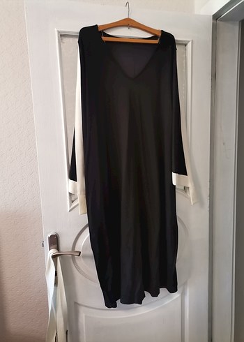 Uzun Siyah Beyaz Kadın Elbise (abiye) 52 beden - Görsel 10