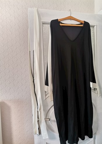 Uzun Siyah Beyaz Kadın Elbise (abiye) 52 beden - Görsel 5