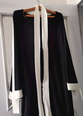 Uzun Siyah Beyaz Kadın Elbise (abiye) 52 beden - Görsel 6