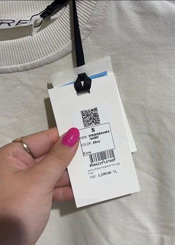 Setre Beyaz Oversize Kadın Sweatshirt