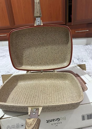 Karaca Karaca BioGranite Wood Silver Çift Taraflı Tava 34 cm