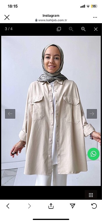 m Beden Kahijab gömlek