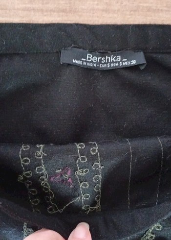 Boncuk İşlemeli Bohem Mini Etek - Görsel 2