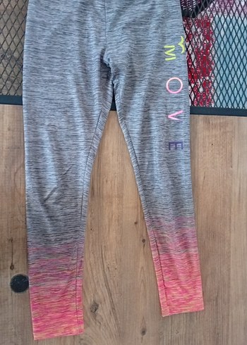 Gri Tie-Dye Desenli Kadın Tayt - Görsel 2