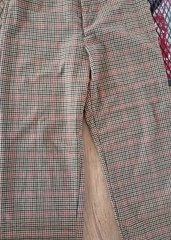 Düğmeli Kahverengi Midi Kumaş Pantolon - Görsel 2