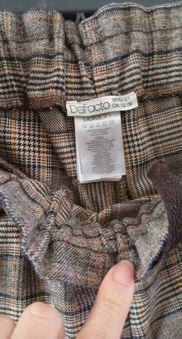 Kadın Gri Pilili Midi Kumaş Pantolon - Görsel 3