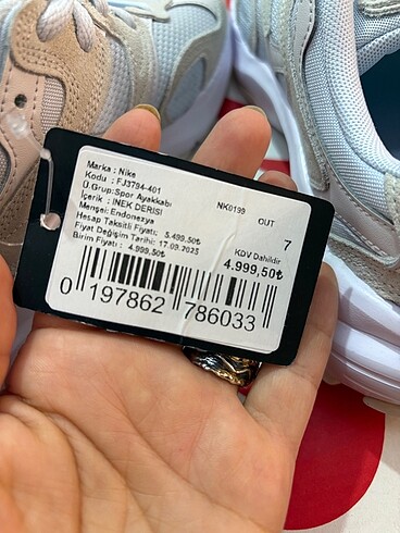 38 Beden mavi Renk Nike spor ayakkabı
