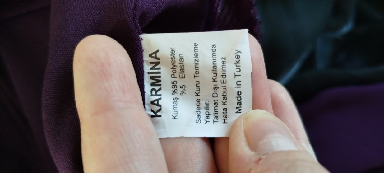 Mor V Yaka Taş Detaylı Uzun Abiye Elbise - Görsel 5