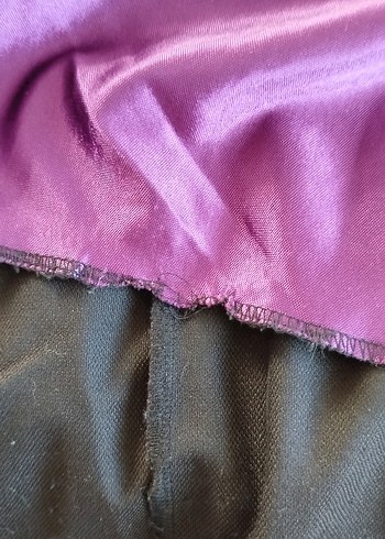 Parlak Mor Pul Detaylı Uzun Kadın Abiye Elbise - Görsel 7