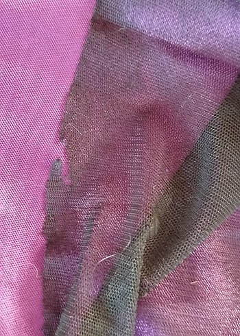 Parlak Mor Pul Detaylı Uzun Kadın Abiye Elbise - Görsel 9