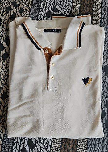 Bej uzun Kollu Polo Tişört - Görsel 3