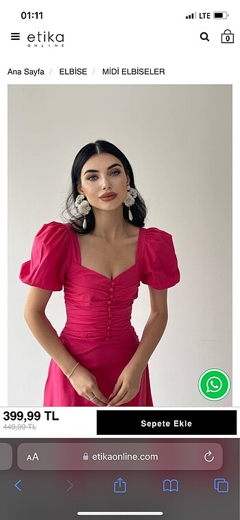 Pembe elbise