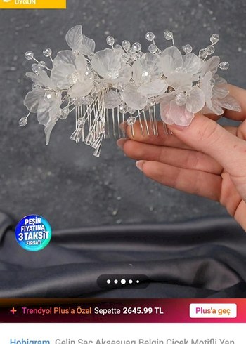 Beyaz Boncuklu Gelin Saç Aksesuarı - Görsel 2