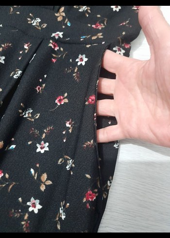 Siyah Piliseli Kadın Uzun Tulum - Görsel 5