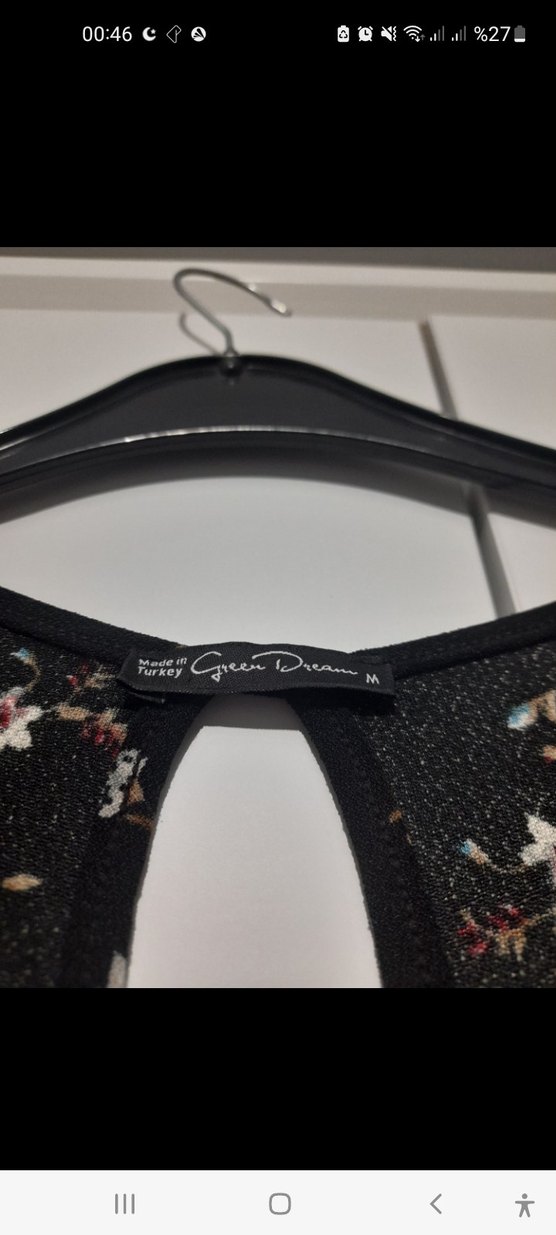 Siyah Piliseli Kadın Uzun Tulum - Görsel 3