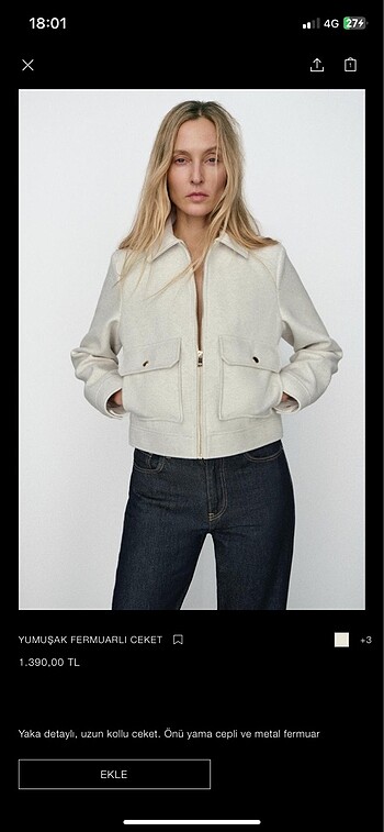 Zara zara ceket