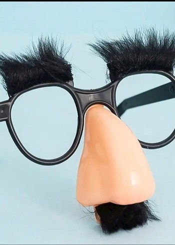 Siyah Sahte Kirpik ve Komik Gözlük Seti - Görsel 2