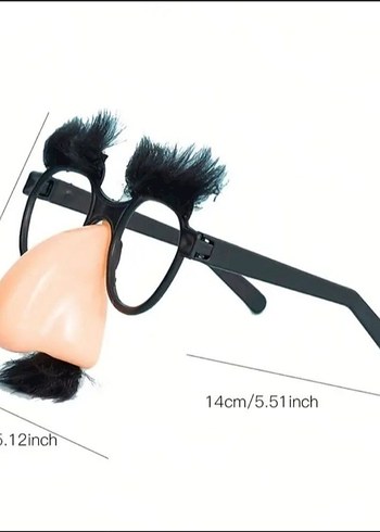 Siyah Sahte Kirpik ve Komik Gözlük Seti - Görsel 4