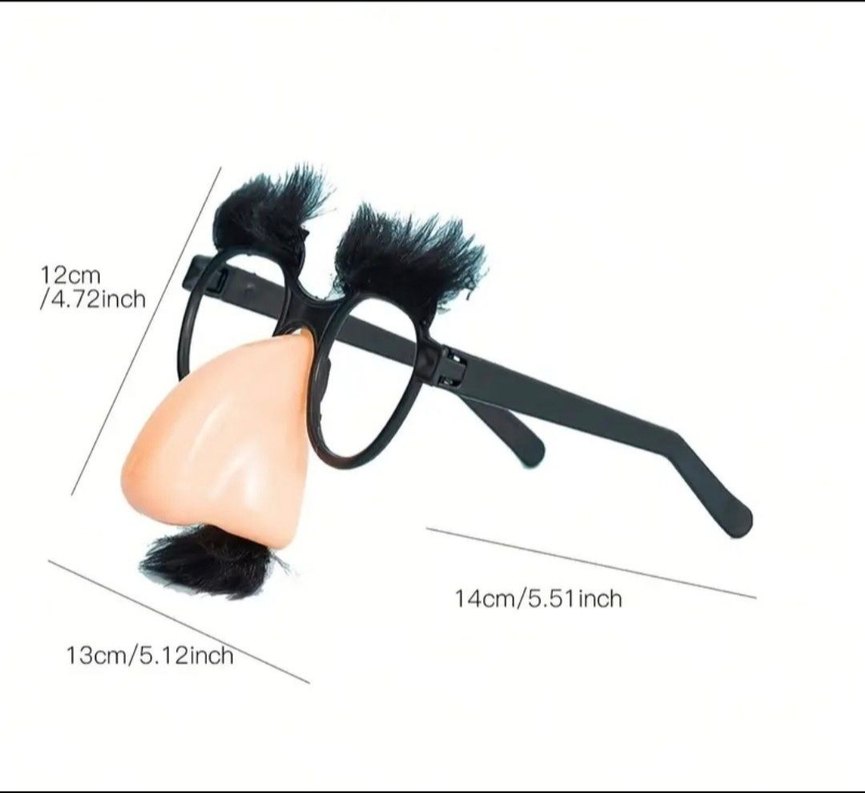 Siyah Sahte Kirpik ve Komik Gözlük Seti - Görsel 4