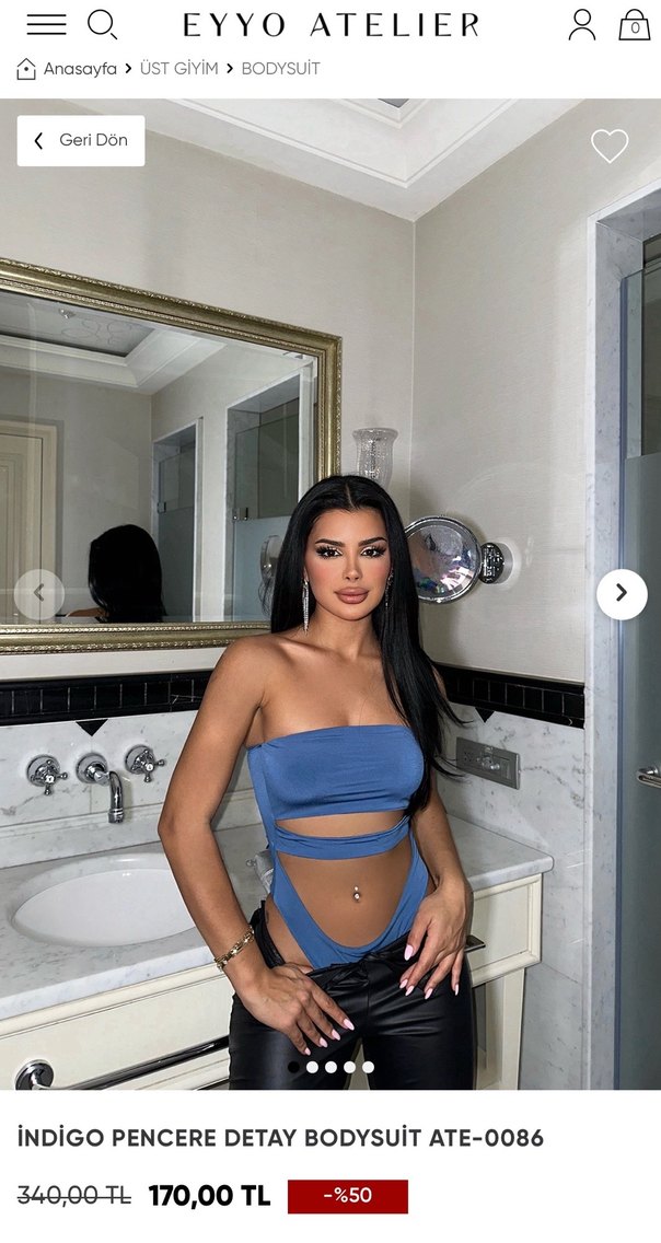 Pembe Dekolteli Kadın Body - Görsel 3