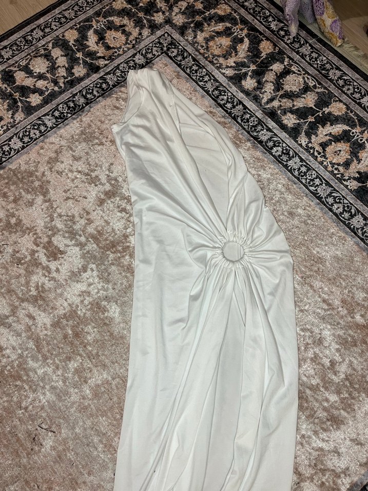 Beyaz pareo elbise - Görsel 2